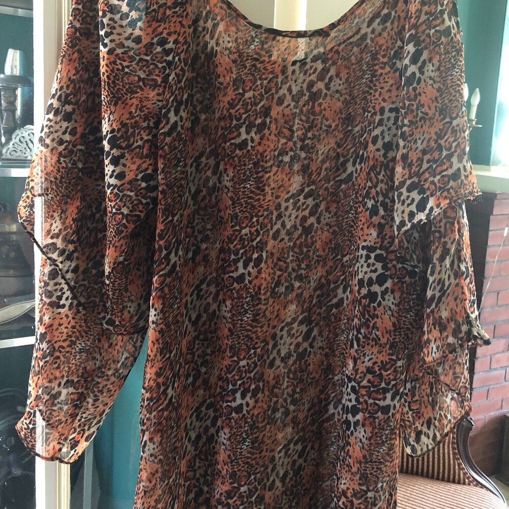 Sheer lined long summer top